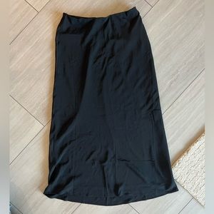 Abercrombie and Fitch, black satin long skirt